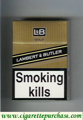 L&B Lambert and Butler Gold cigarettes hard box